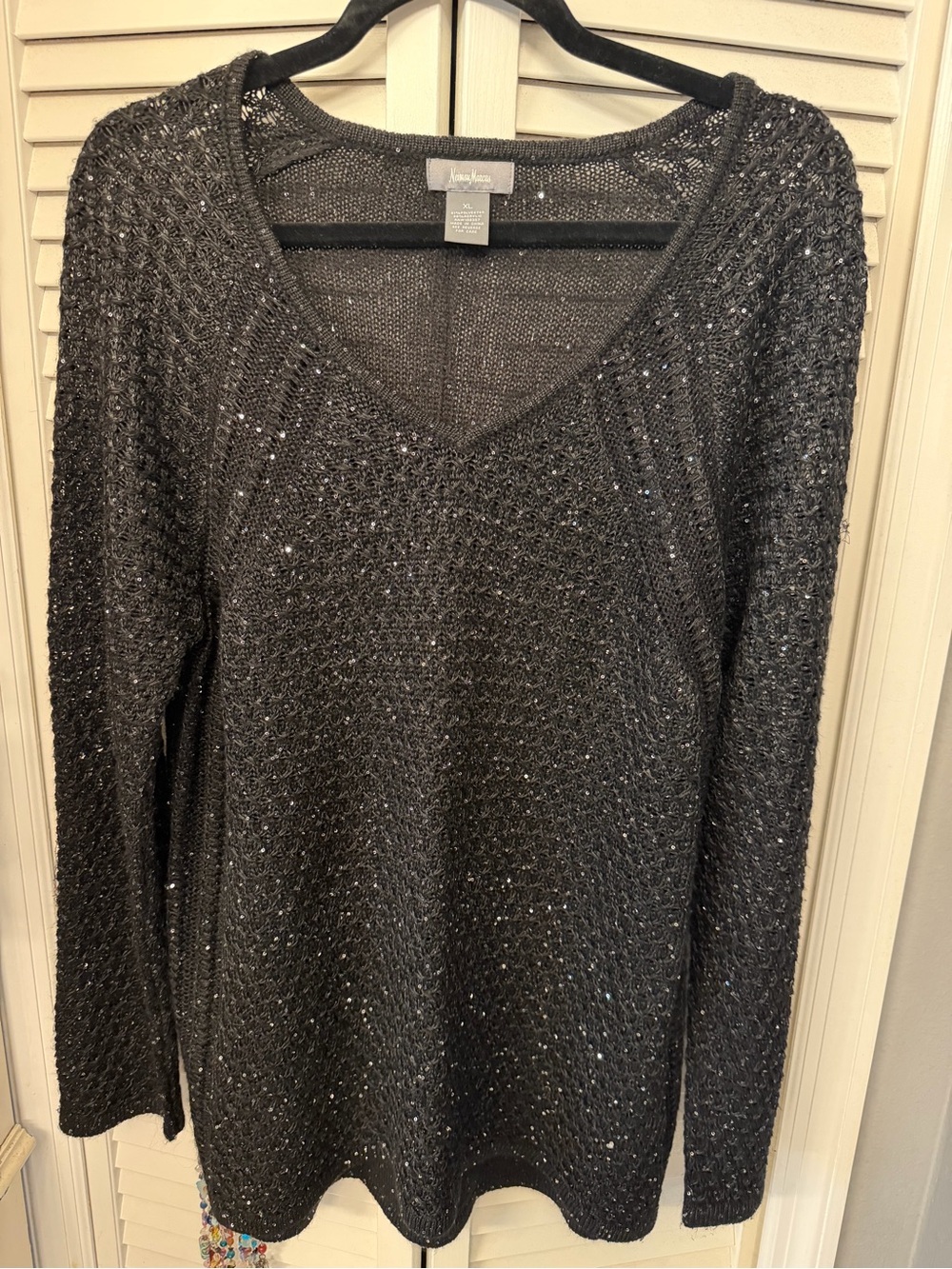 Neiman Marcus holiday sweater.  Glittery/shimmer.  Women’s size xl